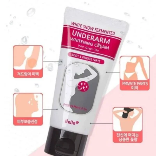 Nella White Snow Fermented Underarm Whitening Cream with Green Tea- 50ml - Image 2